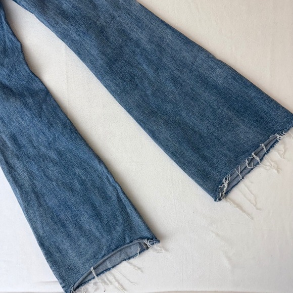 Flying Monkey Mid-Rise Flare Distressed Raw Hem Jeans BY4720L Blue Size 29 - Picture 9 of 12